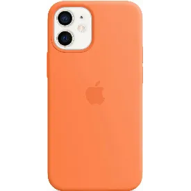 Чехол для iPhone 12 mini Silicone Case with MagSafe, Kumquat, оранжевый